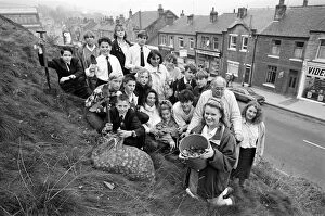 Images Dated 17th October 1990: Planting for the future... Pupils of Colne Valley High School