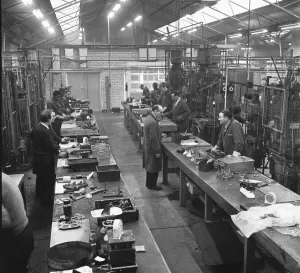 Overalls Prints: One of the plastic moulding shops in the Rennett Engineering and Plastic Works
