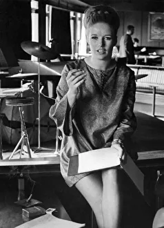 Playboy Club Bunnies School. Woman sitting learning how to become a bunny girl during a