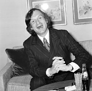 Magazine Prints: Playboy king Hugh Hefner pictured during a press conference at the Hilton Hotel