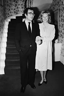 Playwright Harold Pinter and author Lady Antonia Fraser pictured together in the hallway