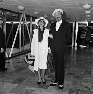 Images Dated 12th May 1976: Playwright John Osborne and his wife actress Jill Bennett left Heathrow Airport today for
