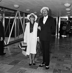 Playwright John Osborne and his wife actress Jill Bennett left Heathrow Airport today for