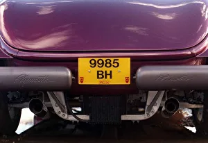 Plymouth Prowler October 1998 Rear view number plate 9985 BH half bumpers