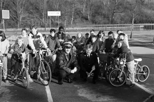 00538 Prints: A Police campaign to cut the number of accidents and save the lives of young cyclists got