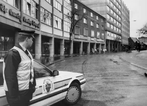 Police cordon off part of Corporation Street following the discovery of an unexploded