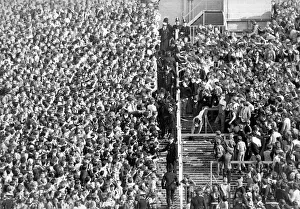 The police keeping Sunderland and Newcastle supporters apart at the local derby match