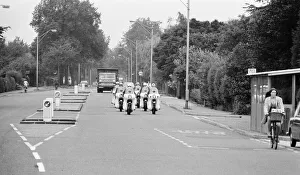 Motorbikes Prints: Police MotorCycle Riders, Cambridge, 3rd July 1972