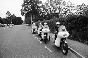 Police MotorCycle Riders, Cambridge, 3rd July 1972
