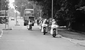 Police MotorCycle Riders, Cambridge, 3rd July 1972