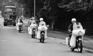 Police MotorCycle Riders, Cambridge, 3rd July 1972