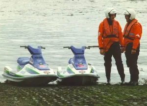 00071 Prints: Police officers Mick Richens and Robbie Cutler of Northumbria River Police with the new