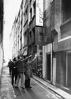 Law And Order Prints: Police outside the Nite Owl Club in Davies Street the morning after a fierce fight