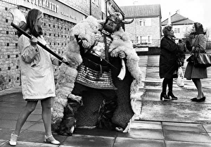 00502 Prints: Police repelled a Viking invasion of Newcastle city centre on 10th December 1974