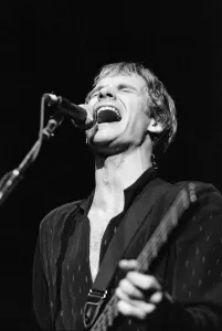 The Police - on tour in America. January 1982 Picture shows the group performing