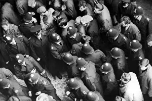 Policemen Prints: Policing the F. A. Cup final This was the scene at G 64 entrance to Wembley Stadium