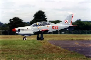 Air Display Prints: A Polish Air Force PZL Turbo Orlik trainer aircraft taxis before take off for