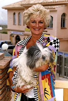 Polly Perkins Actress and Singer on the set of the BBC tv soap Eldorado