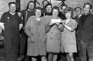 Pools syndicate at Carron companys Mungal Foundry Warehouse in Falkirk Scotland