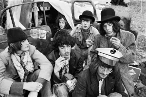 Pop fans blowing bubbles at the Isle of Wight Pop Festival 30th August 1969