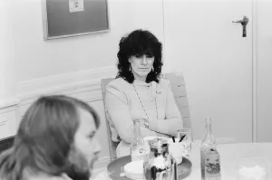 Pop Group Prints: Pop group ABBA in Sweden. (Picture) Anni-Frid Lyngstad (Frida) and Benny Andersson