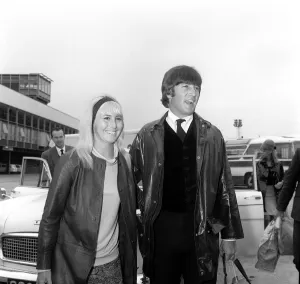 Pop Group The Beatles May 1964 George Harrison and girlfriend Patti Boyd