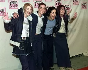 Images Dated 12th November 1998: Pop group Bewitched arrive at the MTV Music Video Awards ceremony in Milan November