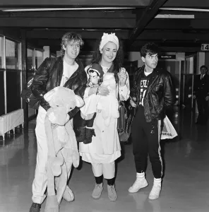 Pop group Culture Club arrive at Heathrow Airport from Madrid