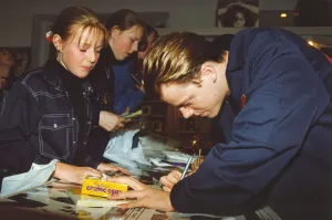 Pop group EYC, Trey McKay at the Gateshead Metrocentre 12 April 1994