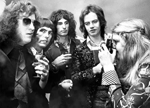 Pop group Slade at a press call at a Newcastle Cinema to publicise their film Flame with