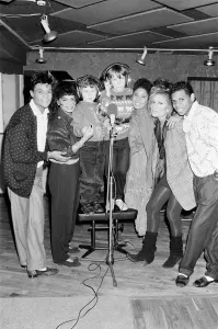 Pop group Five Star meeting some of their young fans. 23rd March 1988