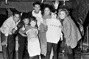 01386 Prints: Pop group Five Star meeting some of their young fans. 23rd March 1988