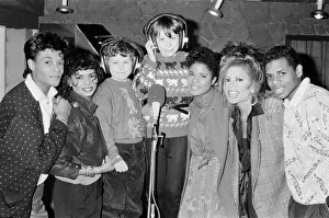 01386 Prints: Pop group Five Star meeting some of their young fans. 23rd March 1988