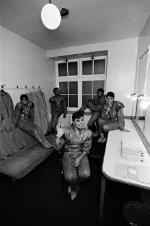 Images Dated 16th September 1986: Pop group Five Star pictured backstage during their concert at the Colston Hall, Bristol