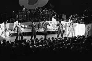 Pop group Five Star pictured backstage during their concert at the Colston Hall, Bristol