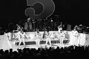 Pop group Five Star pictured backstage during their concert at the Colston Hall, Bristol