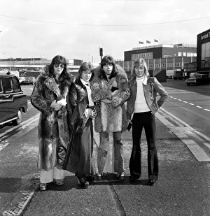 00060 Prints: Pop Group: The Sweet pop group left Heathrow Airport for Copenhagen at the start of their