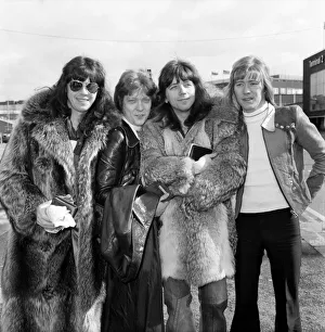 Pop Group: The Sweet pop group left Heathrow Airport for Copenhagen at the start of their