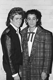 00936 Prints: Pop group Wham! in concert at Whitley Bay. December 1984