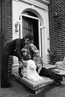 Pop singer Alvin Stardust at his new house in Stanmore with his family - wife Iris