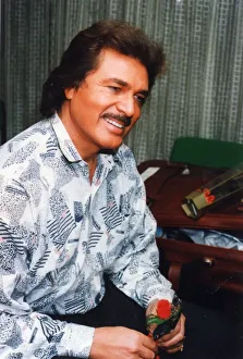 Rose Prints: Pop singer Engelbert Humperdinck in his dressing room at Cardiffs St David