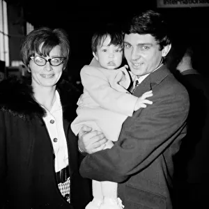 Pop Singer Gene Pitney arriving at London Airport with his wife Lynne and son Todd
