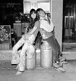 Pop singers Sonny and Cher at the Hilton Hotel in London August 1965