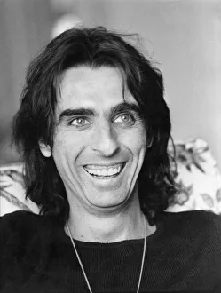 Pop star Alice Cooper talks to Pauline McLeod at the Savoy hotel. March 1978