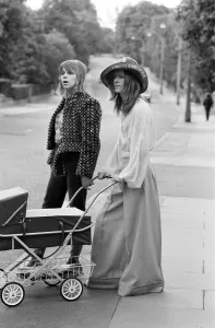 Pop star David Bowie with wife Angie and three week old son Zowie