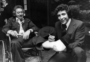 Accidents Prints: Pop star Tom Jones, currently appearing at the Helmaen Club, Usk
