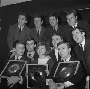 Pop stars Cilla Black, Billy J Kramer, and Gerry of Gerry