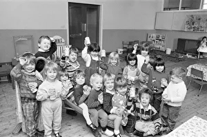00880 Prints: POP stars... Youngsters at the new Gledholt Methodist playgroup are seen with the soft