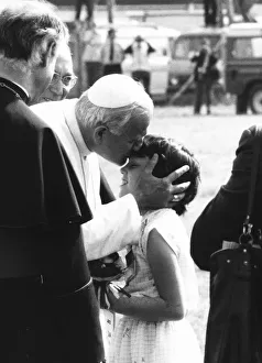 Visiting Prints: Pope John Paul II blesses Anne Baxter at Coventry in 1982