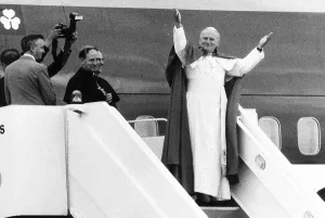00160 Prints: Pope John Paul II leaving Shannon Airport after visit 1979